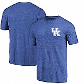 Kentucky Wildcats Fanatics Branded Royal Primary Logo Left Chest Distressed Tri Blend T-Shirt,baseball caps,new era cap wholesale,wholesale hats